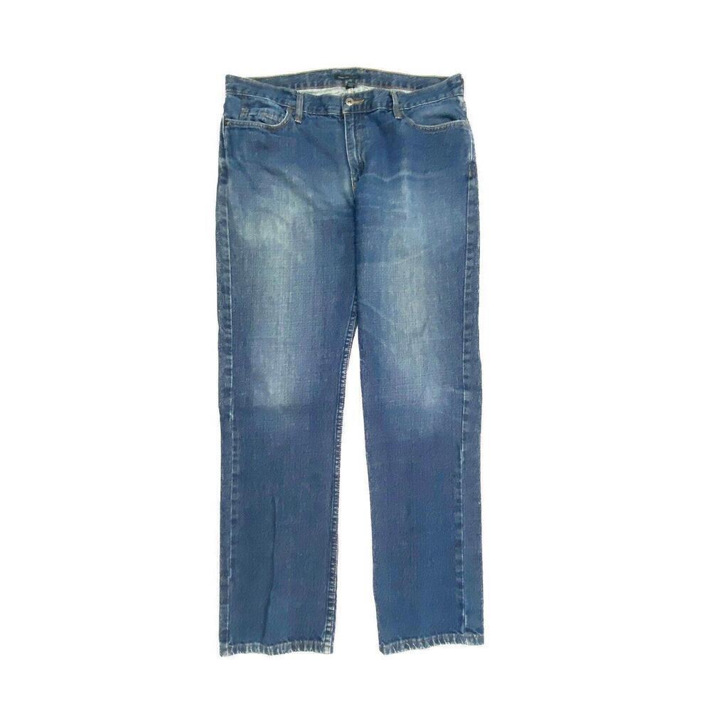 Van Heusen Straight Men's size 36x32 Dark‎ Wash Blue Denim Jeans